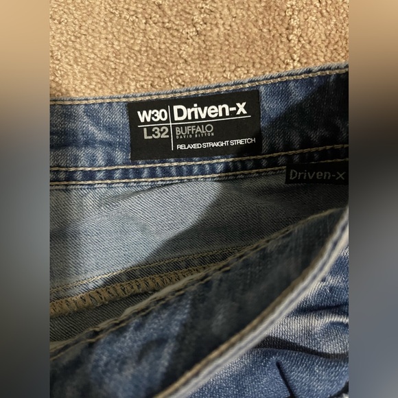 Buffalo David Bitton Jeans Mens Driven-X Indigo Relaxed Straight Stretch 30x32 - Picture 4 of 9
